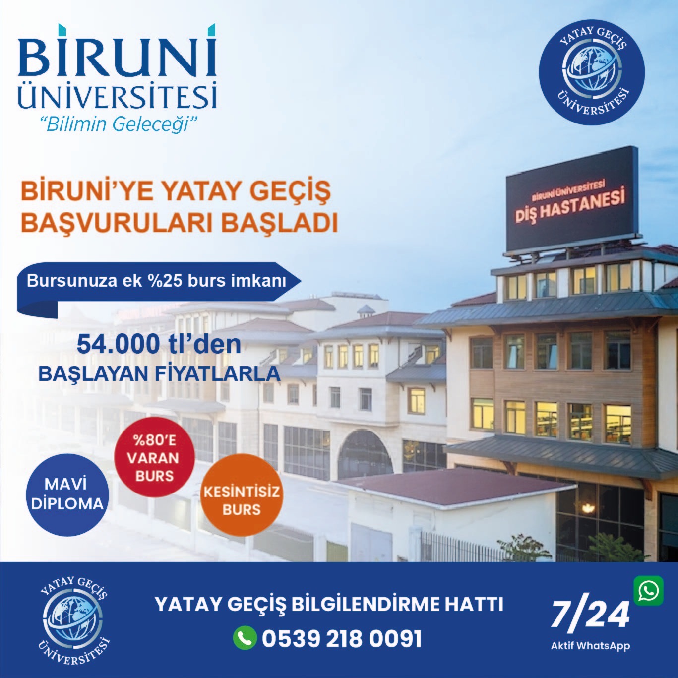 Biruni Üniversitesi’ne Yatay Geçiş Başvuruları Başladı!